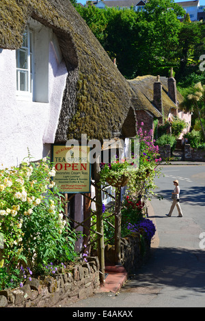 Tessitori Cottage Tea Shoppe, Cockington Village, Torquay. Devon, Inghilterra, Regno Unito Foto Stock