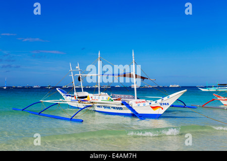 Il Sud Est Asiatico, Filippine, Visayas Boracay Island, Spiaggia Bianca Foto Stock