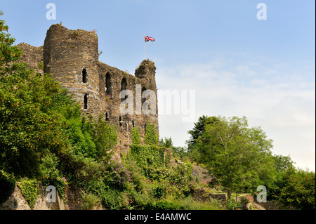 Haverfordwest rovine del castello, Wales, Regno Unito Foto Stock