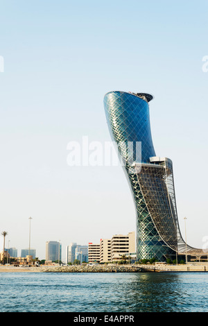 Medio Oriente, Emirati Arabi, Abu Dhabi, Hyatt Capital Gate Hotel Foto Stock