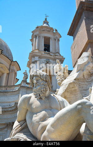 Statue in Piazza Navona, Roma, Italia Foto Stock