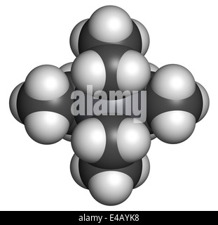 Tetraethyllead benzina octane booster molecola. Organolead neurotossici composto. Foto Stock