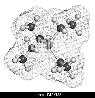 Tetraethyllead benzina octane booster molecola. Organolead neurotossici composto. Foto Stock