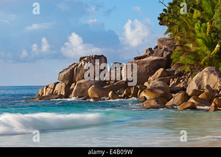 Sogno spiaggia Seychelles Foto Stock