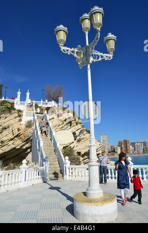 Balcon del Mediterraneo, Placa de Castelar, Città Vecchia, Benidorm, Costa Blanca, Provincia di Alicante, Spagna Foto Stock