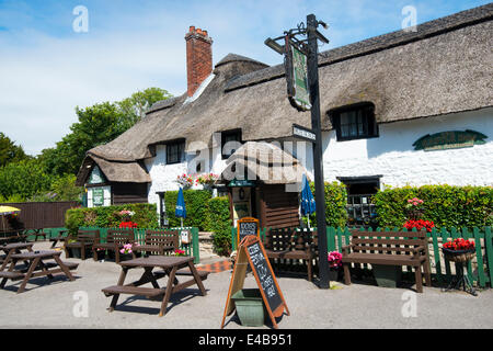 Il Castle Inn sulla strada principale nel villaggio di West Lulworth, Dorset England Regno Unito Foto Stock