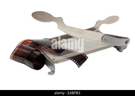 Ghigliottina, pellicola negativa Foto Stock