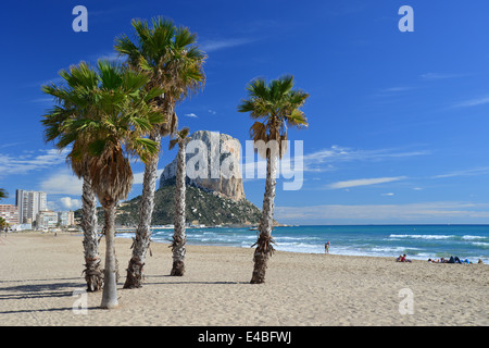 Playa del Arenal-Bol, Calpe (CALP), Costa Blanca, Alicante provincia, il Regno di Spagna Foto Stock