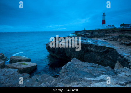 Moody mattina a Portland Bill in Dorset, England Regno Unito Foto Stock