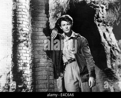 Gerard Philipe, sul set del film "La bellezza e il potere del diavolo (aka La Beaute du Diable), 1950 Foto Stock