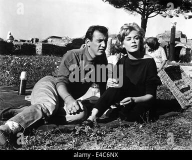 Bobby Darin, Sandra Dee, sul set del film "Venite a settembre", 1961 Foto Stock