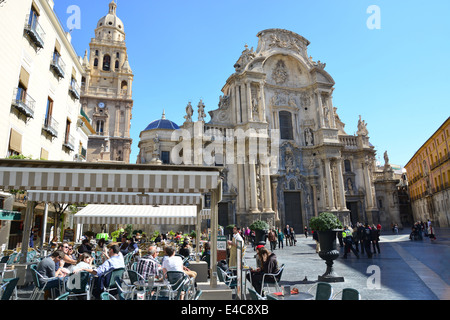 Cattedrale di Murcia, Plaza Il Cardinale Belluga, Murcia, La regione di Murcia, il Regno di Spagna Foto Stock