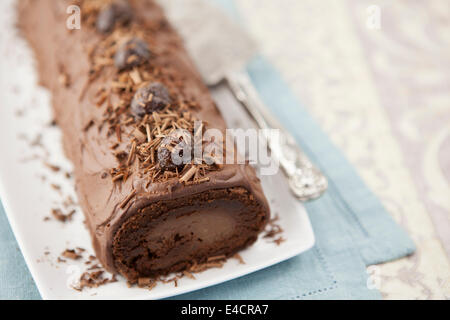 Cioccolato involtino di castagno Foto Stock