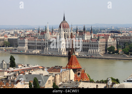 Il palazzo del parlamento a Budapest, Ungheria Foto Stock