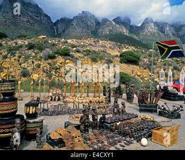 African souvenir in vendita, Cape Town, Sud Africa Foto Stock