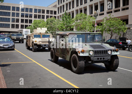 US Army Polizia Militare Humvee carrello - Washington DC, Stati Uniti d'America Foto Stock