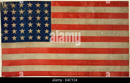 Stati Uniti d'America - trentasei star flag - circa 1867 Foto Stock