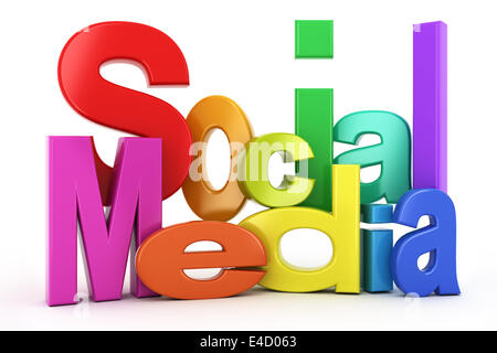 Social media il testo Foto Stock