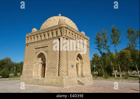 Mausoleo di Ismail Samani, Samanid Mausoleo, Bukhara, Uzbekistan Foto Stock