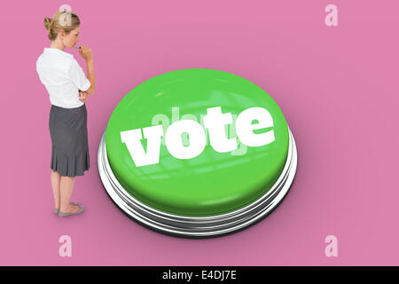 Votare contro il bollino rosa Foto Stock