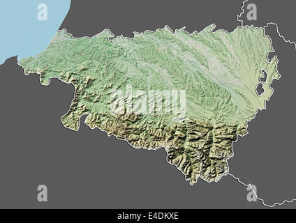 Dipartimento di Pyrenees-Atlantiques, Francia, Mappa di sfiato Foto Stock