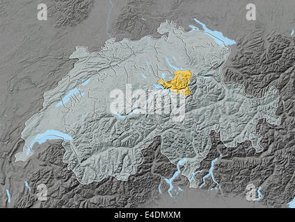 Il Cantone di Svitto, Svizzera, Mappa di sfiato Foto Stock
