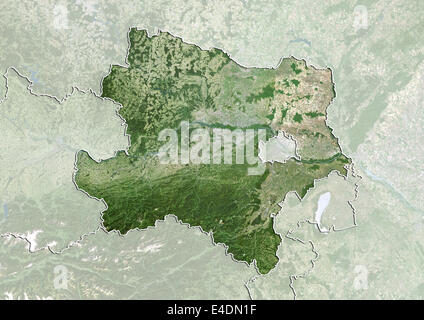 Stato dell'Austria Inferiore, Austria, True Color satellitare immagine Foto Stock