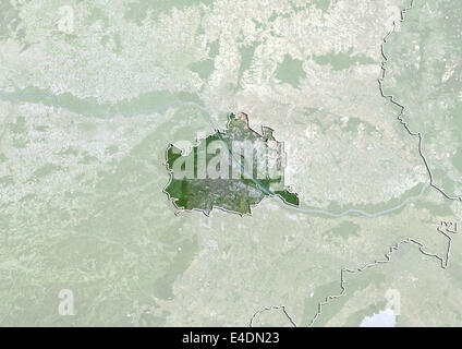 Stato di Vienna, Austria, True Color satellitare immagine Foto Stock