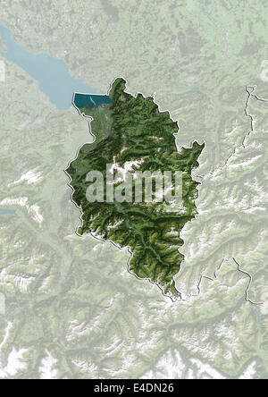 Stato del Vorarlberg Austria, True Color satellitare immagine Foto Stock