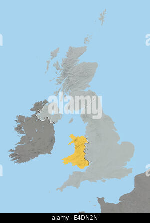 Il Galles, Regno Unito, Mappa di sfiato Foto Stock