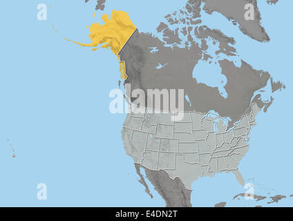 Stato dell'Alaska, Stati Uniti, Mappa di sfiato Foto Stock