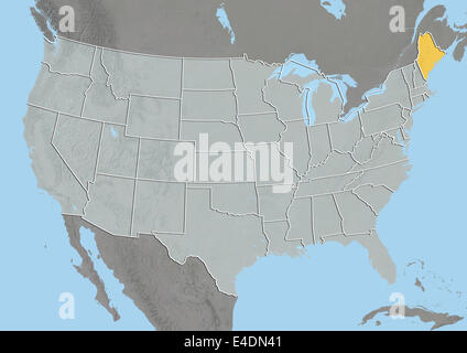 Stato del Maine, Stati Uniti, Mappa di sfiato Foto Stock