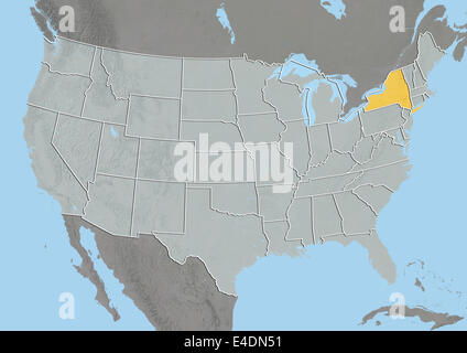 Stato di New York, Stati Uniti, Mappa di sfiato Foto Stock