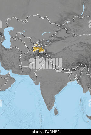 Il Tagikistan, Mappa di sfiato Foto Stock