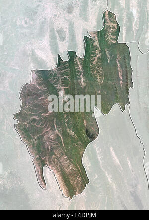 Stato di Tripura, India, True Color satellitare immagine Foto Stock