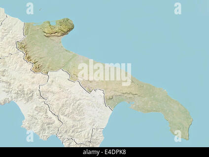 Regione Puglia, Italia, mappa di sfiato Foto Stock