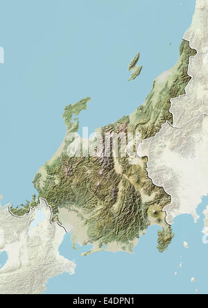 Regione di Chubu, in Giappone, Mappa di sfiato Foto Stock