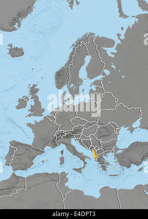 L'Albania, Mappa di sfiato Foto Stock