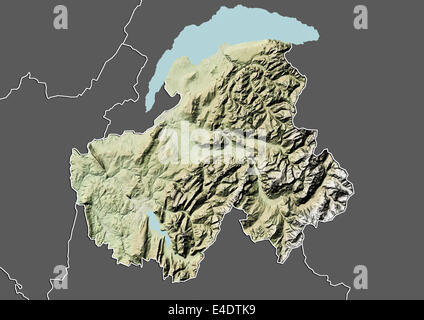 Dipartimento dell'Alta Savoia, Francia, Mappa di sfiato Foto Stock
