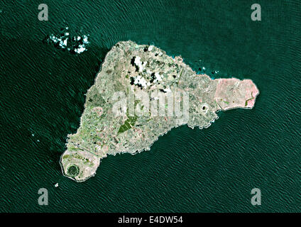 Isola di Pasqua, Cile, True Color satellitare immagine. Immagine satellitare della isola di pasqua o Rapa Nui, territorio del Cile, è un'isola Foto Stock