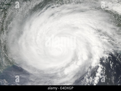 L'Uragano Gustav, Louisiana, Usa, nel 2008, il vero colore immagine satellitare. L'uragano Gustav il 1° settembre 2008 sulla costa di Foto Stock