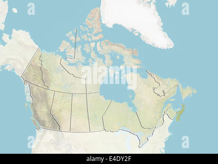 Il Canada e la Provincia di Nova Scotia, Mappa di sfiato Foto Stock