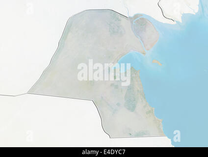 Kuwait, carta in rilievo con bordo e maschera Foto Stock