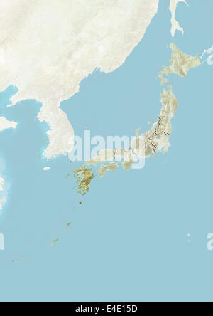 Il Giappone e la regione di Kyushu, Mappa di sfiato Foto Stock