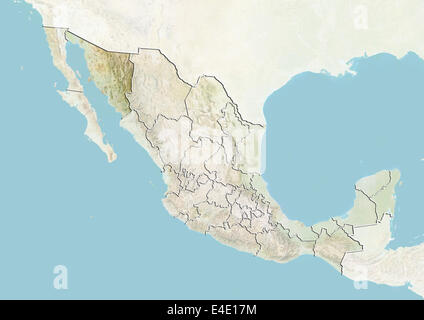 Messico e lo Stato di Sonora, Mappa di sfiato Foto Stock