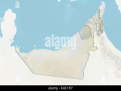 Emirati Arabi Uniti e l Emirato di Dubai, Mappa di sfiato Foto Stock