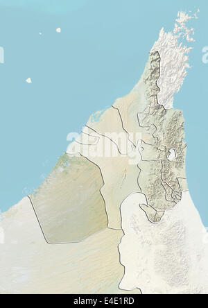 L'Emirato di Dubai e degli EMIRATI ARABI UNITI Settentrionale, Mappa di sfiato Foto Stock