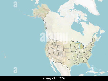 Stati Uniti e dello Stato del Michigan, Mappa di sfiato Foto Stock