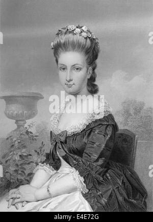 Ritratto di Sarah Van Brugh Jay, 1757 - 1802, figlia di William Livingston, moglie di John Jay, American statista e primo Foto Stock