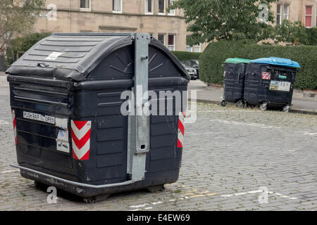 Scomparti di grandi dimensioni in una strada di Edinburgo area Marchmont Foto Stock